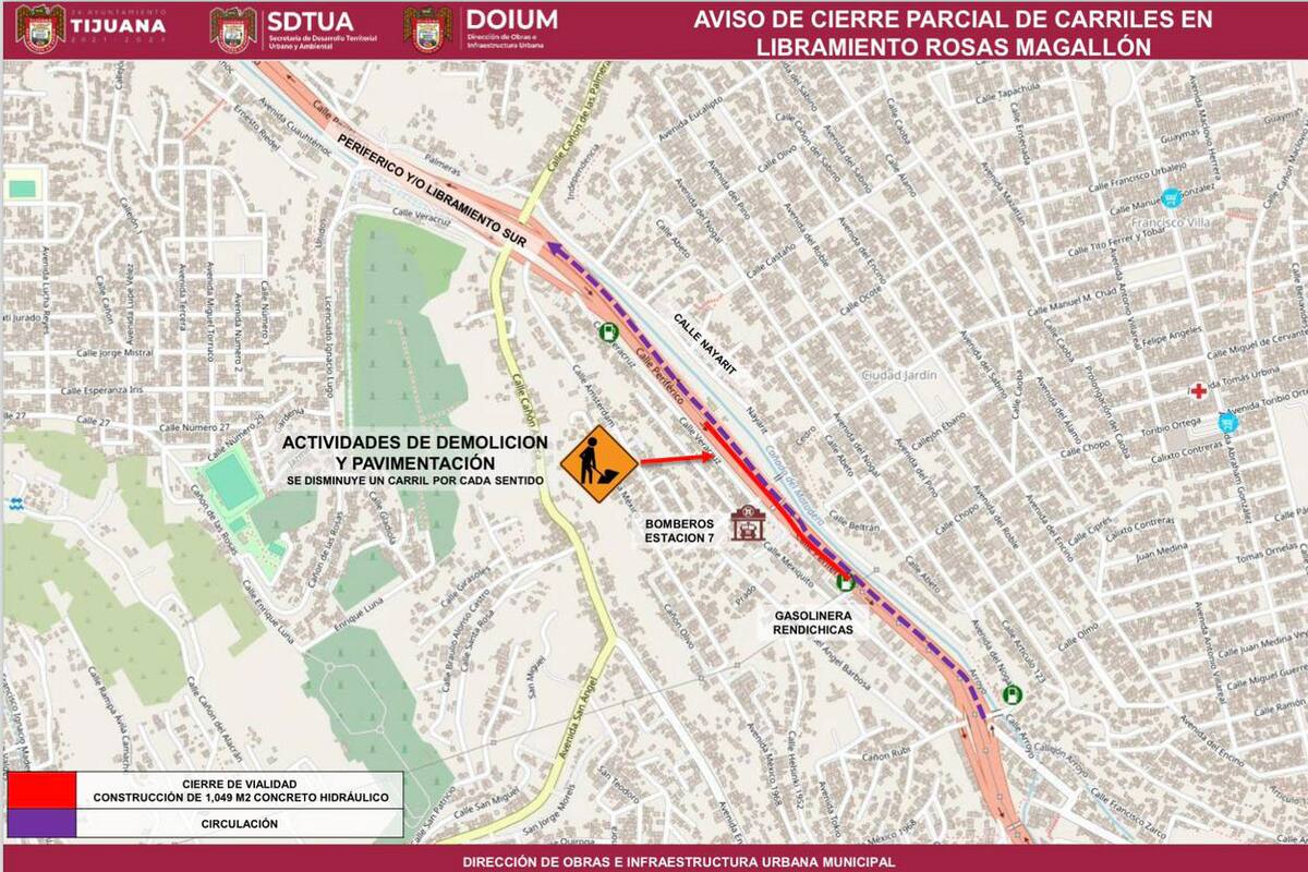 Cerrarán carril del Rosas Magallón