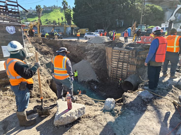 Avanzan trabajos en Acueducto Florido-Aguaje y mantienen Megacorte de agua en Tijuana y Rosarito