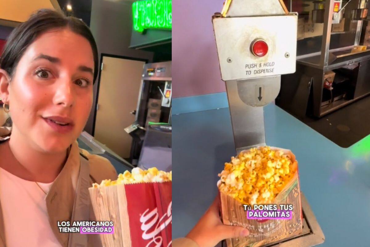 Mujer asegura conocer por qué las personas en Estados Unidos tienen obesidad y culpa a las palomitas del cine