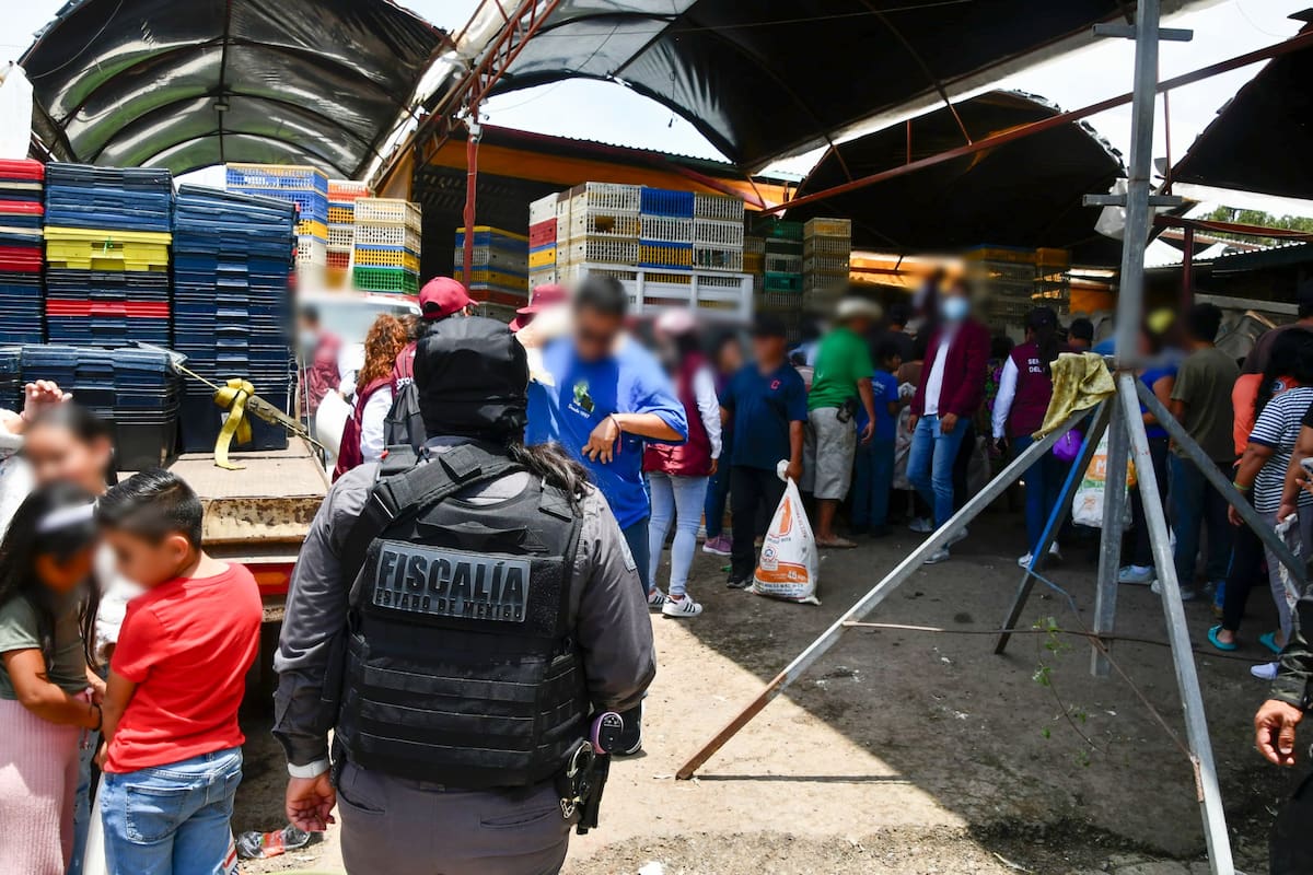 Realizan operación Liberación en Edomex tras incautar bienes al crimen organizado: Autoridades reparten gratuitamente carne, aves, borregos y alimentos para animales