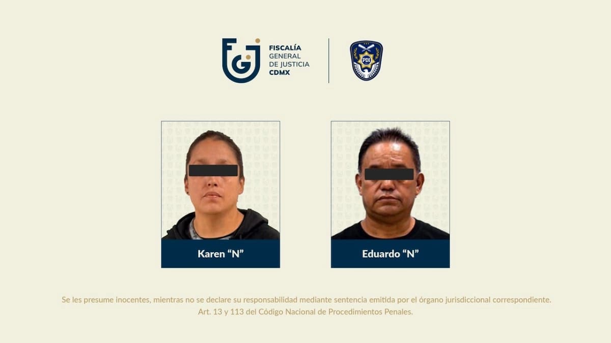 Karen “N” y Eduardo “N” fueron vinculados a proceso por el secuestro exprés agravado de un servidor público. Foto: @FiscaliaCDMX