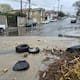 Obrera en Tijuana: calles inundadas y con basura
