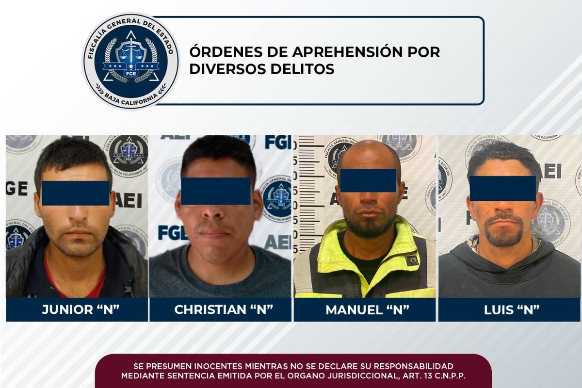 Policiaca Tijuana: Detienen a cuatro por narcomenudeo, robo de vehículo y daño a propiedad