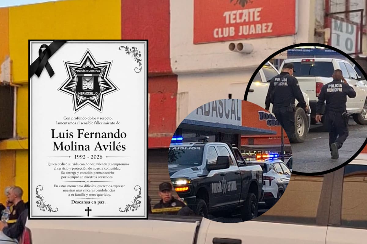FGJE Sonora identifica al presunto responsable del ataque armado en el que murió un policía municipal en el Centro Hermosillo