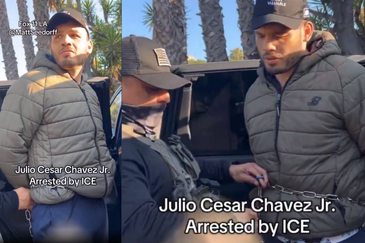 Difunden video del arresto de Julio César Chávez Jr. por agentes del ICE. (Foto: Capturas de pantalla)