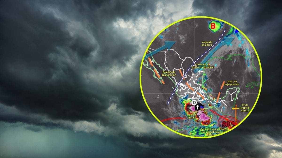 SMN alerta por la Tormenta Tropical Boris: estos estados tendrán lluvias torrenciales, fuertes vientos y riesgo de inundaciones hoy 8 de junio