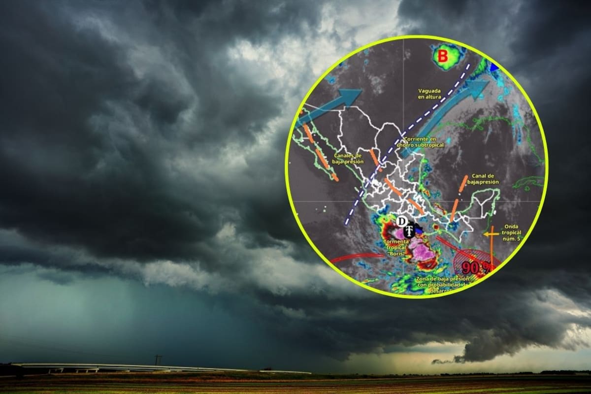 SMN alerta por la Tormenta Tropical Boris: estos estados tendrán lluvias torrenciales, fuertes vientos y riesgo de inundaciones hoy 8 de junio
