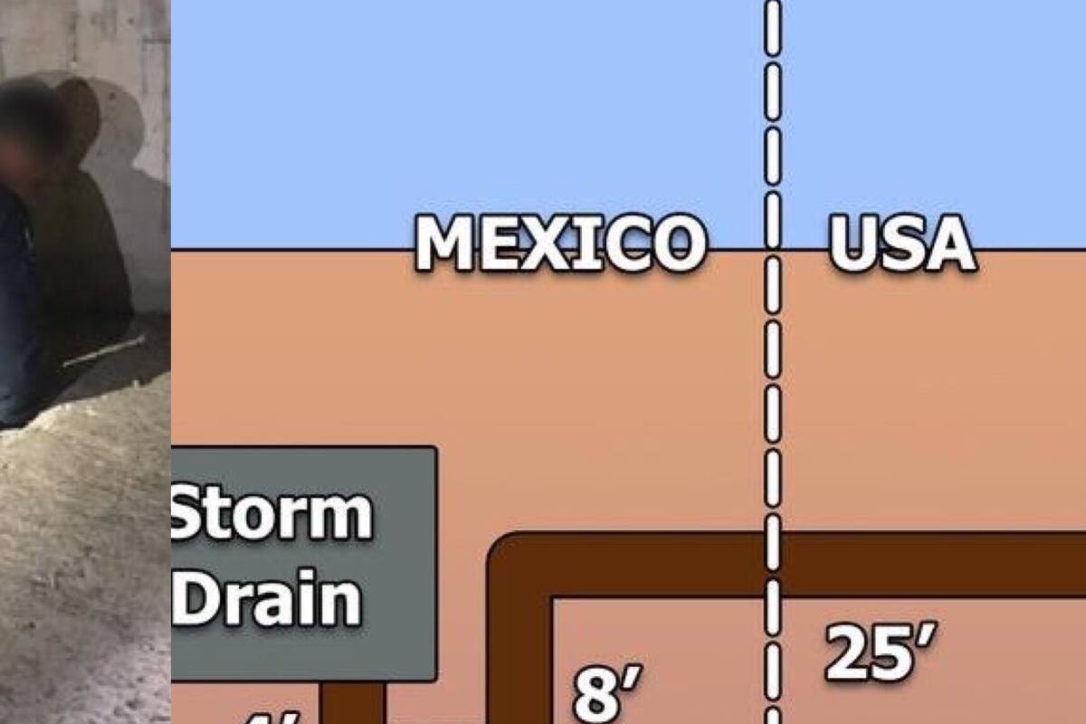 Revelan detalles de un túnel hallado entre México y EU