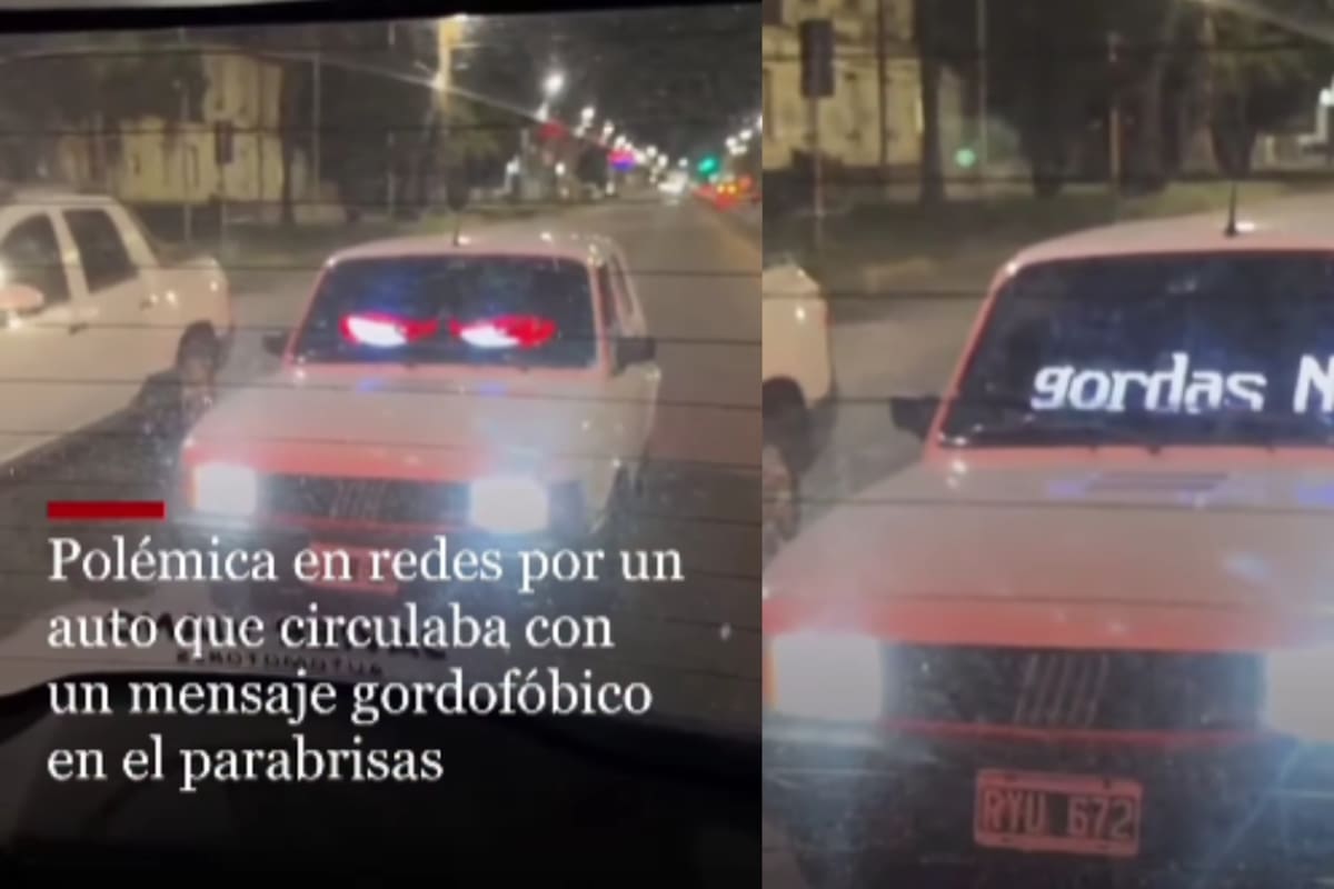 “Gordas no”: automóvil se vuelve viral y genera críticas por su insólito letrero