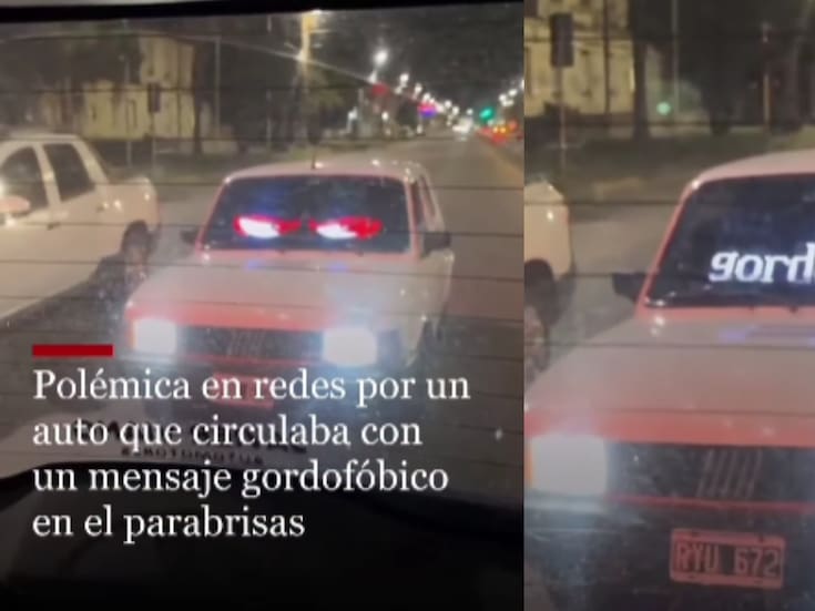 “Gordas no”: automóvil se vuelve viral y genera críticas por su insólito letrero