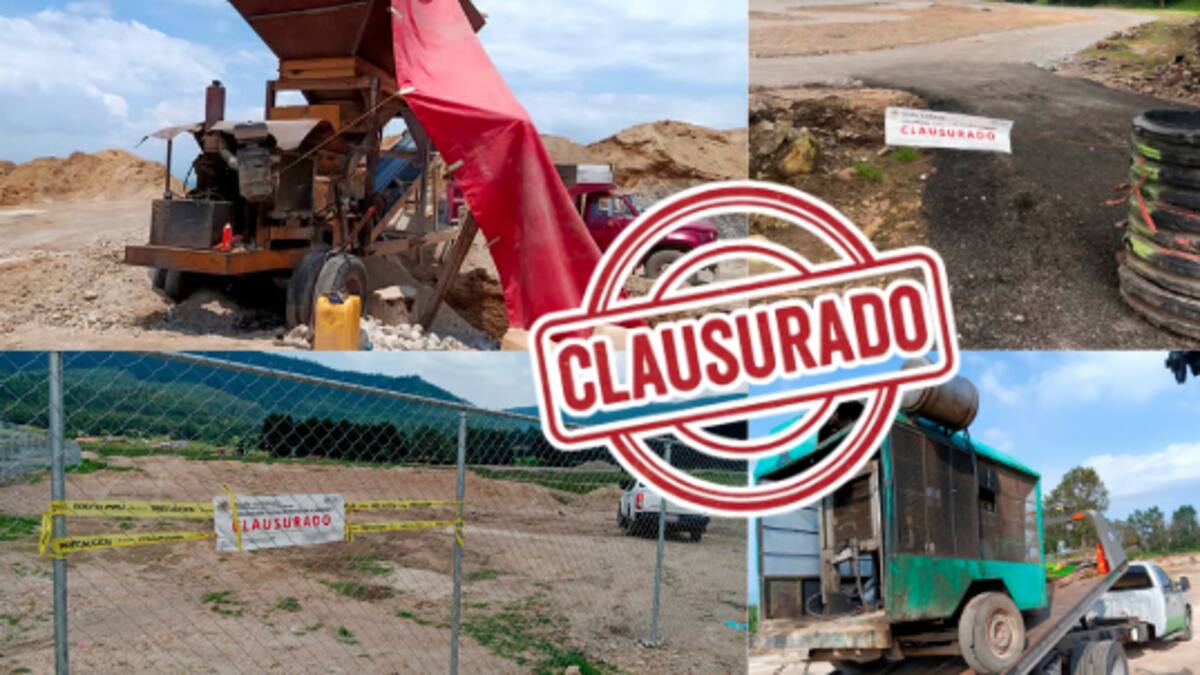 Clausuran banco de materiales y pistas de motocross en zonas protegidas del Edomex: maquinaria asegurada y daños al ecosistema