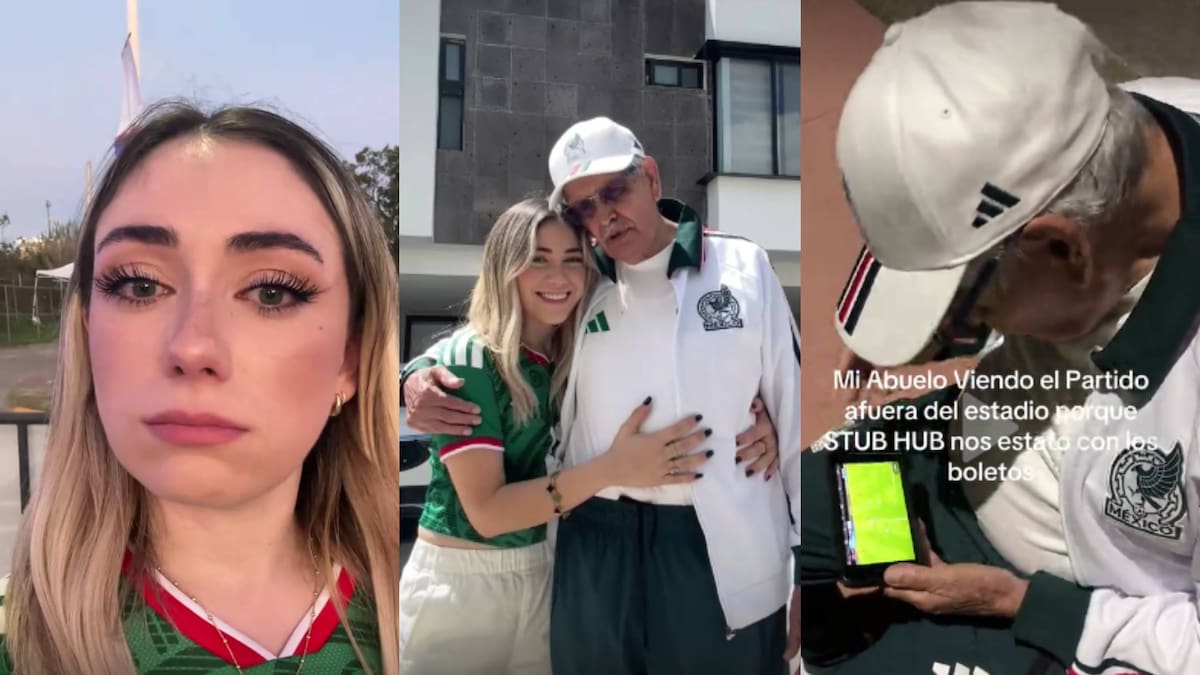 La historia más triste del Mundial: Abuelito de 90 años y su nieta viajan de EEUU a México para ver a la Selección Mexicana, pero descubren que sus boletos eran falsos tras haber gastado cerca de 87 mil pesos y terminan viendo el partido en el celular