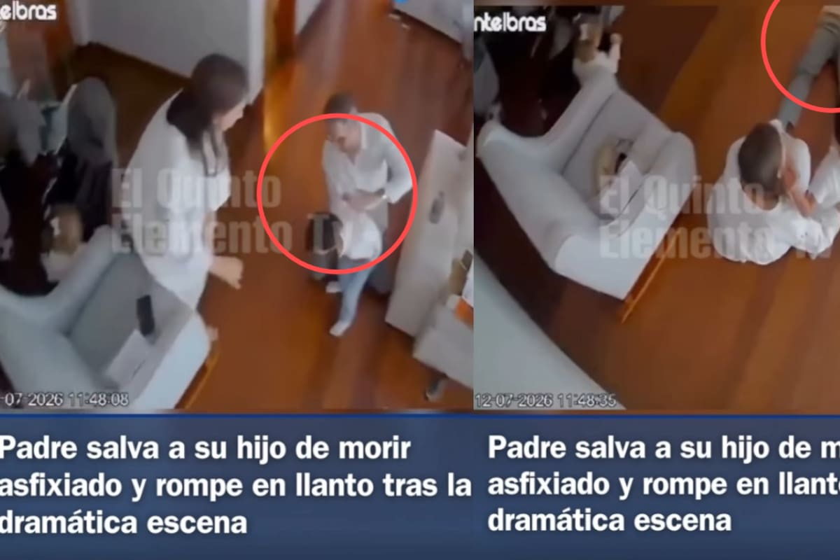 Sintió que la vida de su hijo se iba frente a sus ojos: hombre rompe en llanto tras salvarlo de asfixiarse