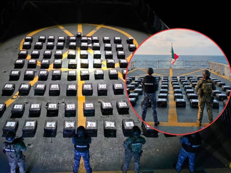 Marina asegura 80 bultos con casi 2 toneladas de presunta cocaína frente a Acapulco en operativo con apoyo de FGR y SSPC