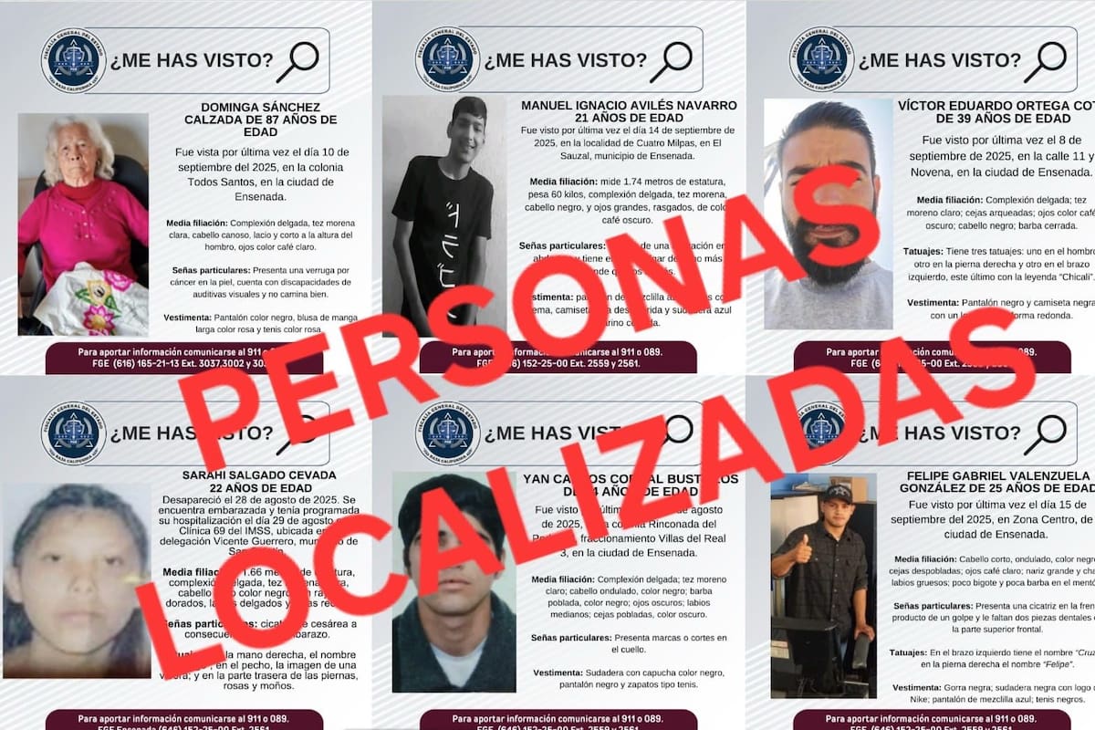 Localiza Fiscalía a seis personas reportadas como desaparecidas