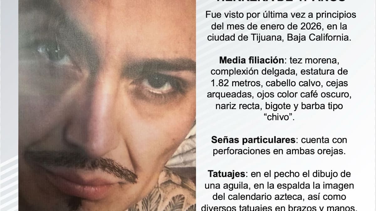 Se busca a Martín Iván Bustamante Herrera de 47 años de edad