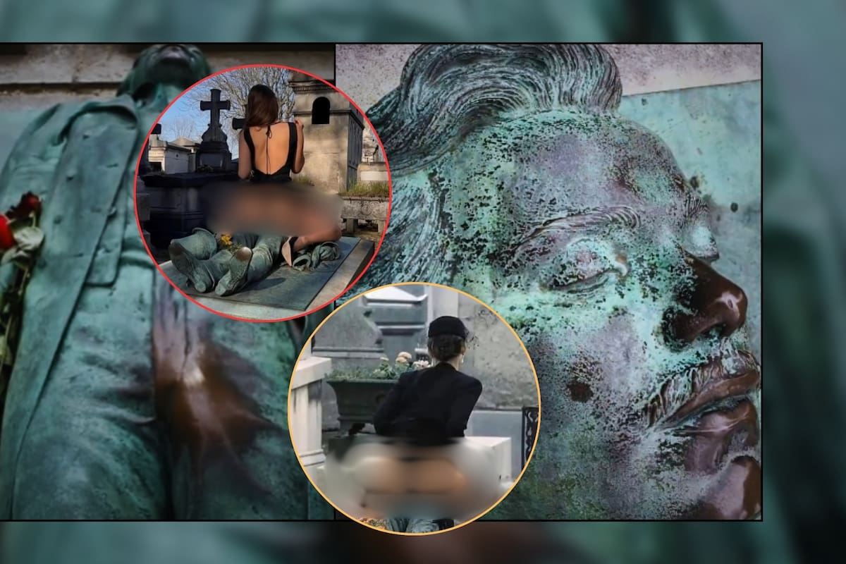 La tumba de Víctor Noir está atrayendo a mujeres de todo el mundo, quienes frotan sus genitales y la besan para atraer marido, obtener fertilidad y una vida sexual plena, según la tradición parisina (FOTOS)