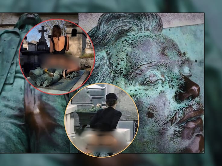 La tumba de Víctor Noir está atrayendo a mujeres de todo el mundo, quienes frotan sus genitales y la besan para atraer marido, obtener fertilidad y una vida sexual plena, según la tradición parisina (FOTOS)