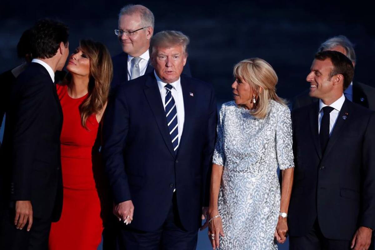 Mirada y beso de Melania Trump a Justin Trudeau se roba el G-7
