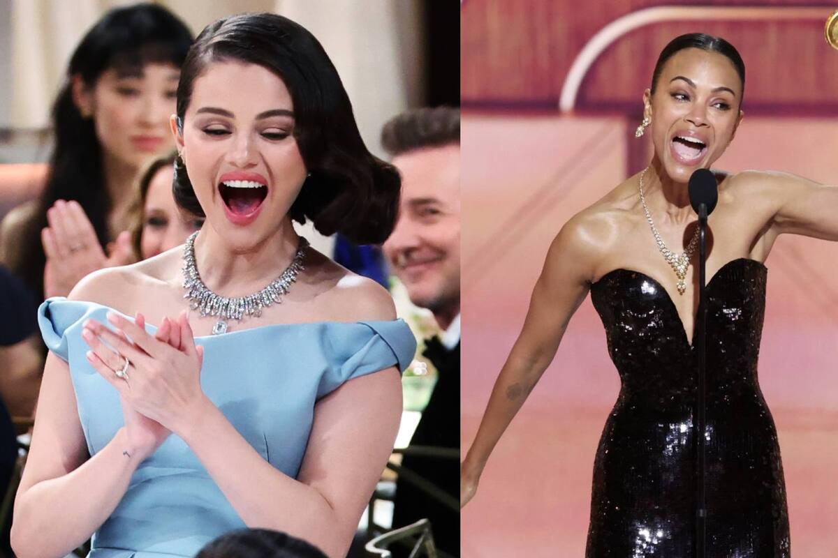 Selena Gomez llora de alegría tras victoria de Zoe Saldaña en los Golden Globes
