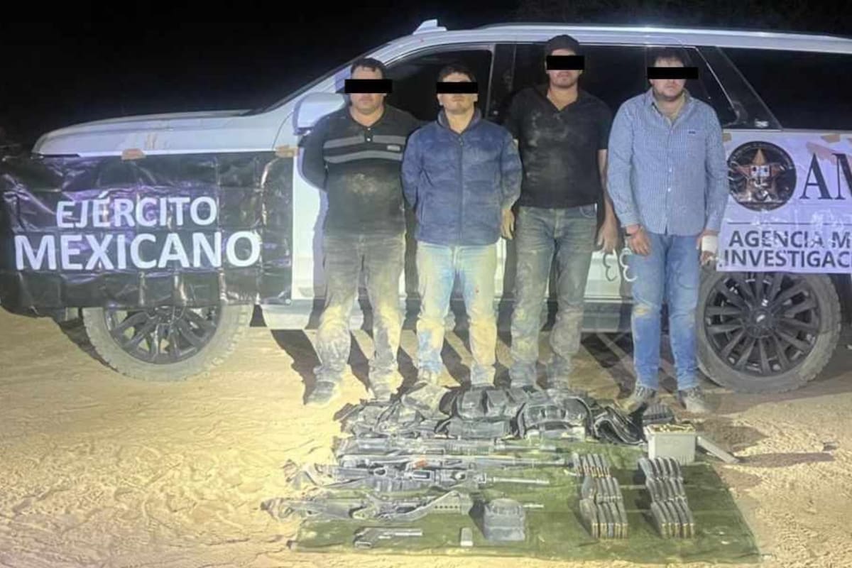 Cuatro hombres armados son detenidos en Sonoyta