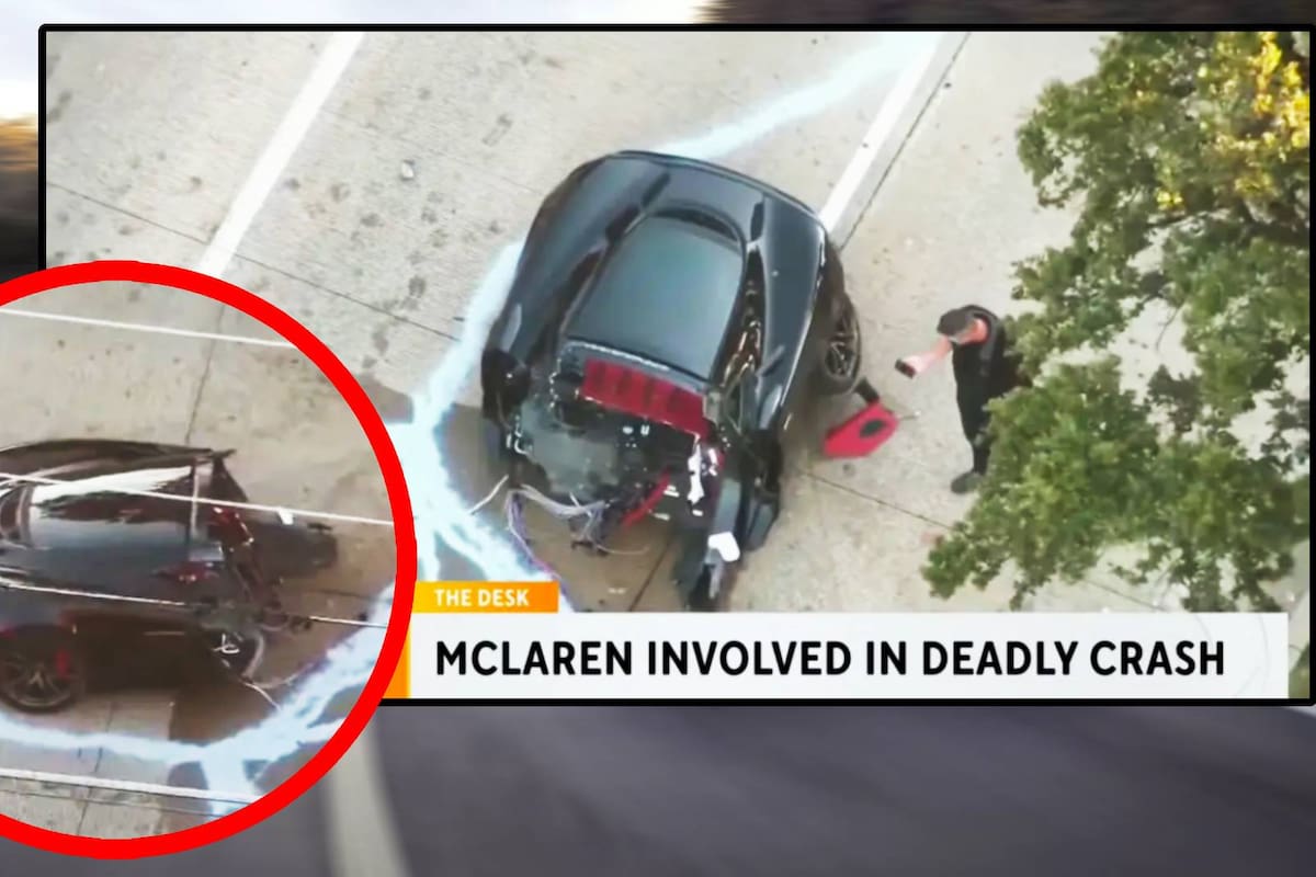 VIDEO: Carro de lujo queda partido por la mitad, tras un espantoso accidente en Texas que mató a dos personas