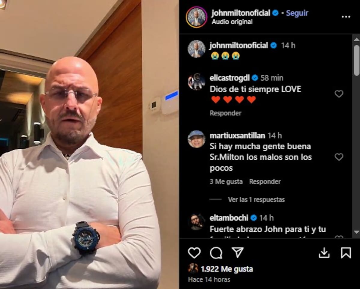 John Milton compartió el trágico suceso con sus seguidores / Instagram @johnmiltonoficial