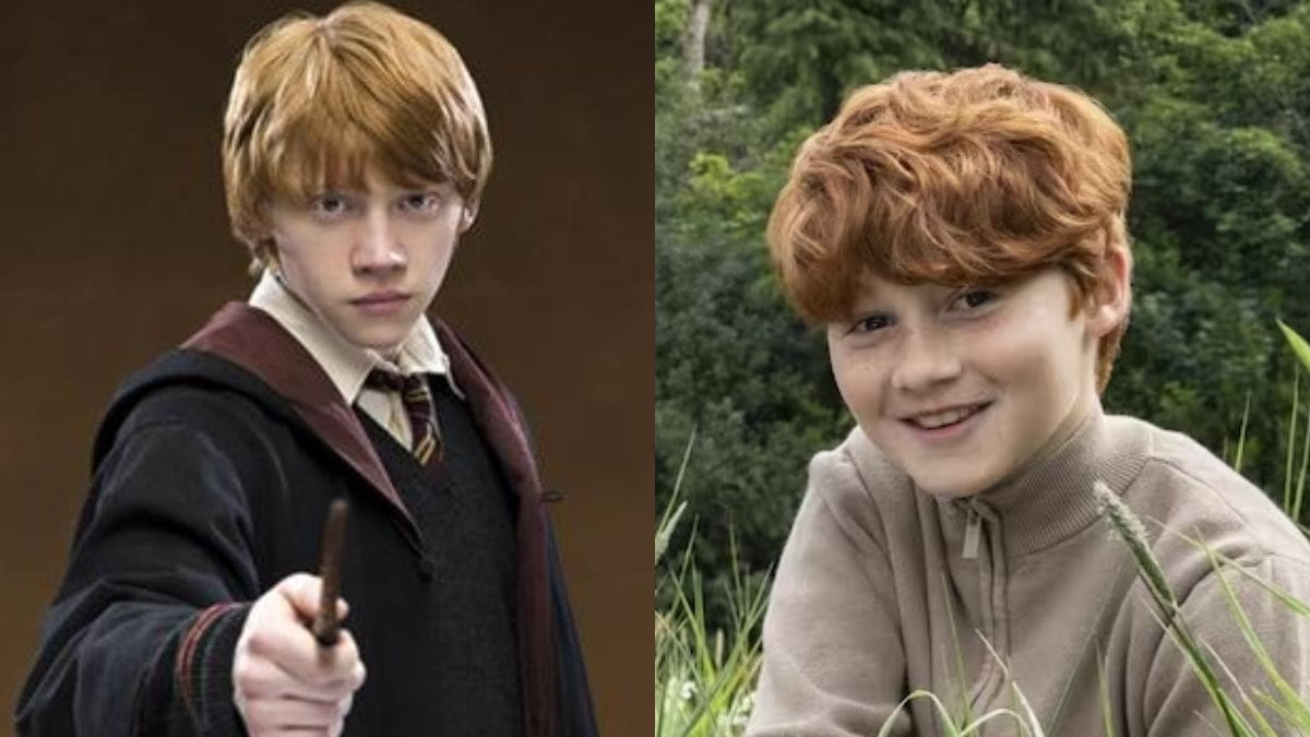 Rupert Grint entrega simbólicamente el papel de Ron Weasley al nuevo actor Alastair Stout para la nueva serie de Harry Potter