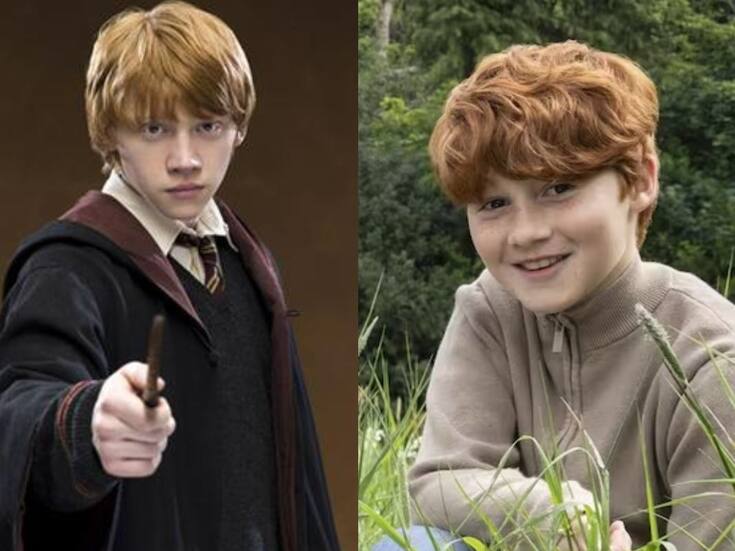Rupert Grint entrega simbólicamente el papel de Ron Weasley al nuevo actor Alastair Stout para la nueva serie de Harry Potter