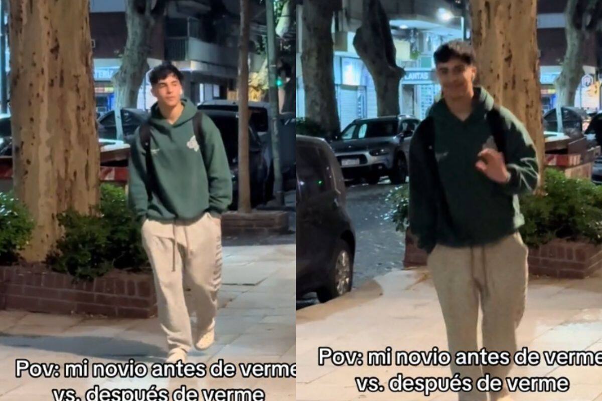 “Mira cómo camina": Se viraliza la reacción de un hombre antes y después de ver a su novia