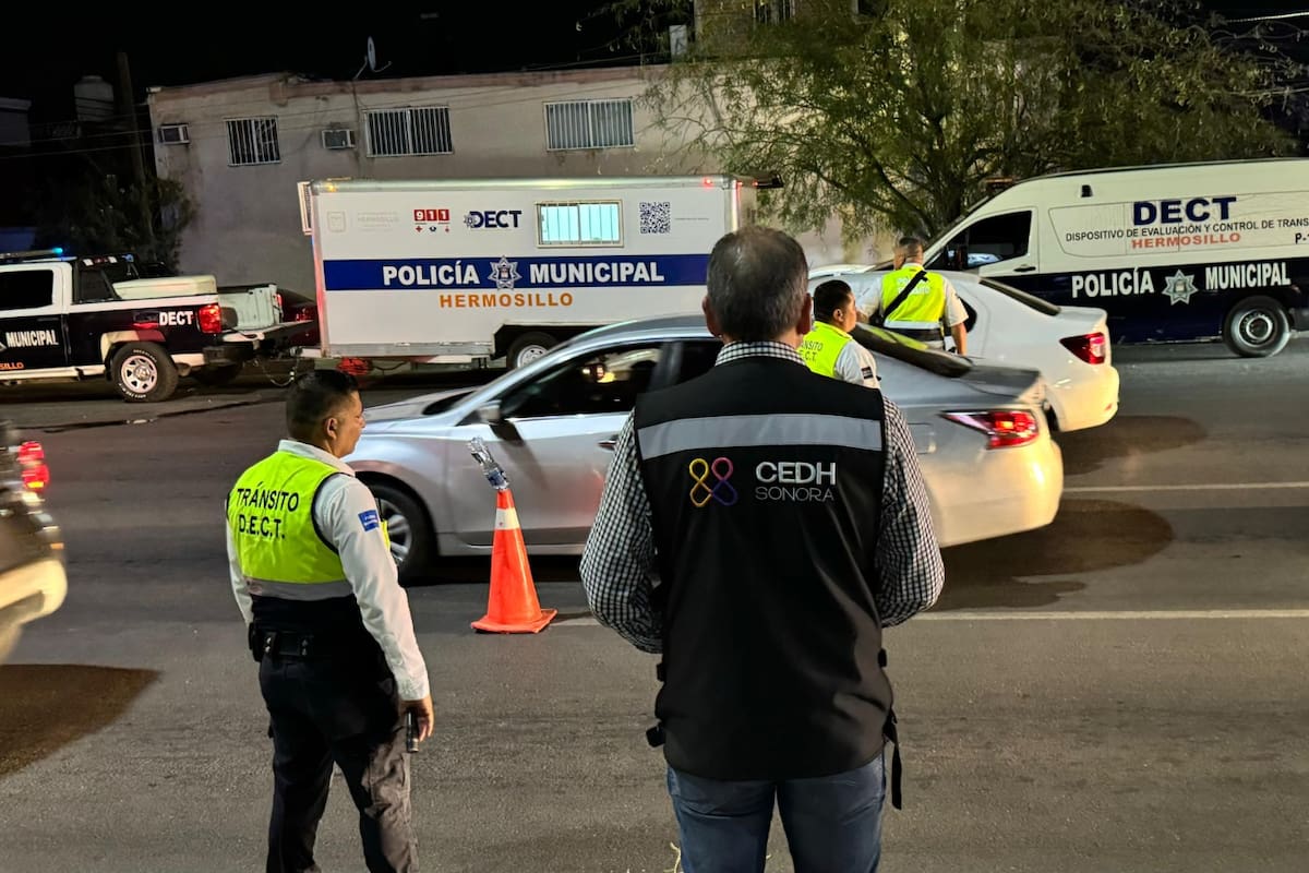 CEDH Sonora se retira de los filtros antialcohol del Municipio de Hermosillo ante irregularidades