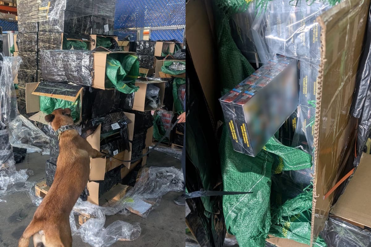 Aseguran en el AICM 2 millones 400 mil cigarros apócrifos procedentes de China
