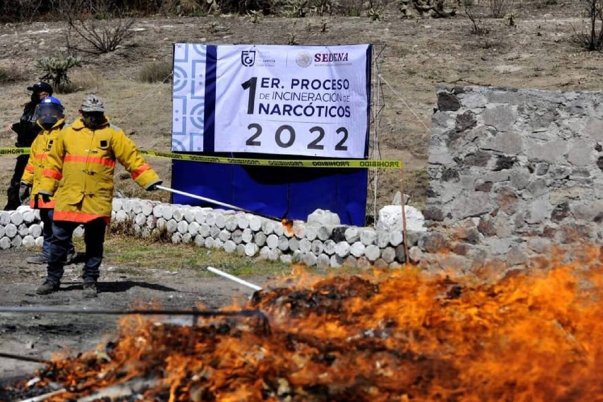63 mil dosis de narcoticos fueron destruidos
