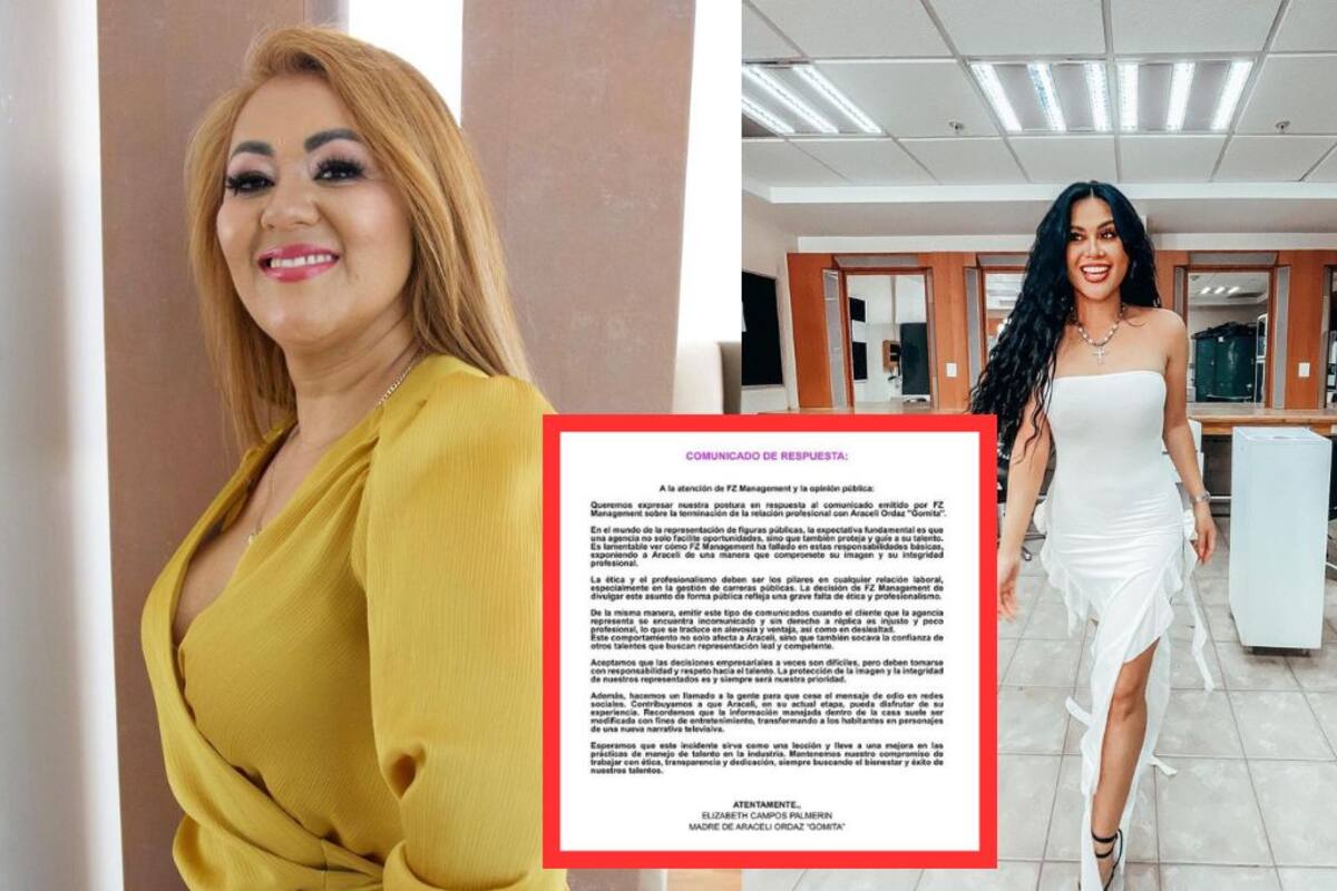 Madre de Gomita responde a su despido de la agencia FZ Management