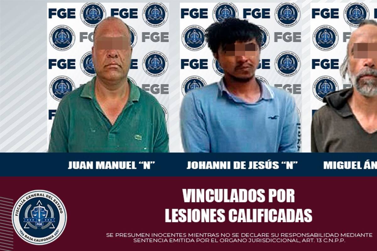 Envían a prisión a tres hombres acusados de ataques violentos en Mexicali y el Valle
