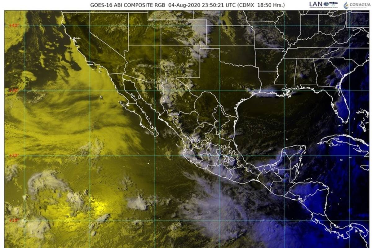 Clima: Para esta noche, se prevén lluvias puntuales intensas en Chiapas, y muy fuertes en Campeche, Estado de México y Tabasco