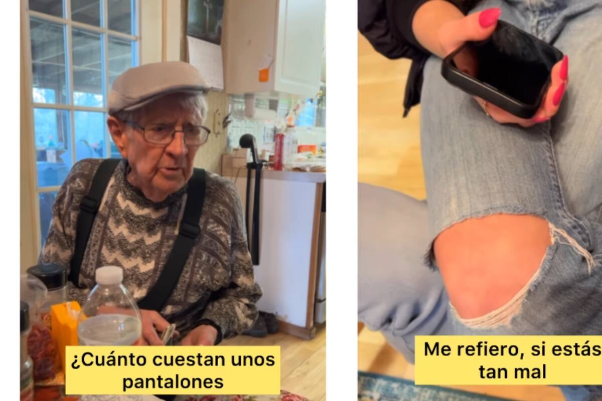 “Si estás tan mal, te compro unos pantalones”: Hombre ofrece comprarle nuevos a su nieta tras ver su corte moderno con agujeros, creyendo que no es intencional
