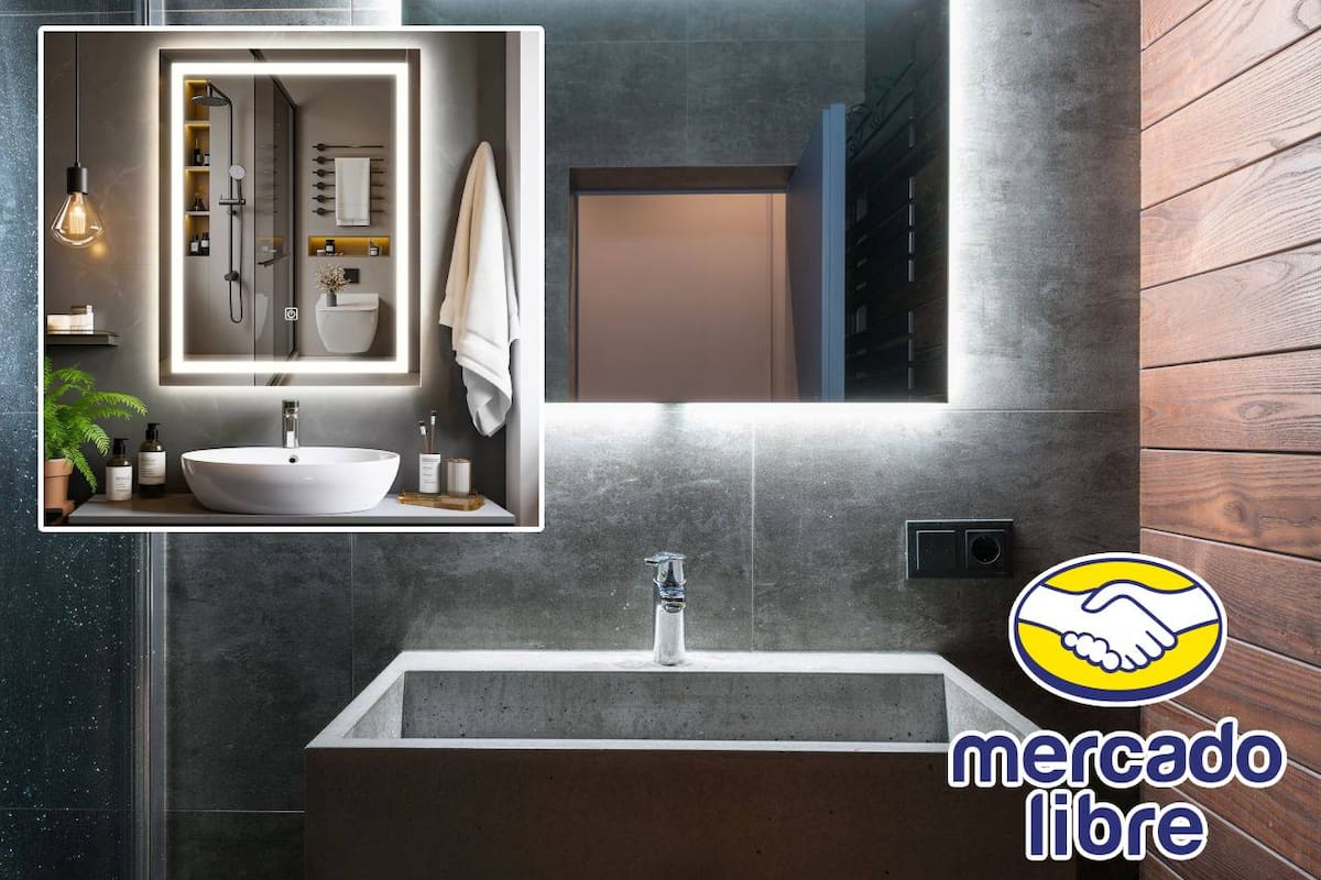Mercado Libre remata espejo decorativo touch para baño, en menos de $200 pesos, con 75% de descuento