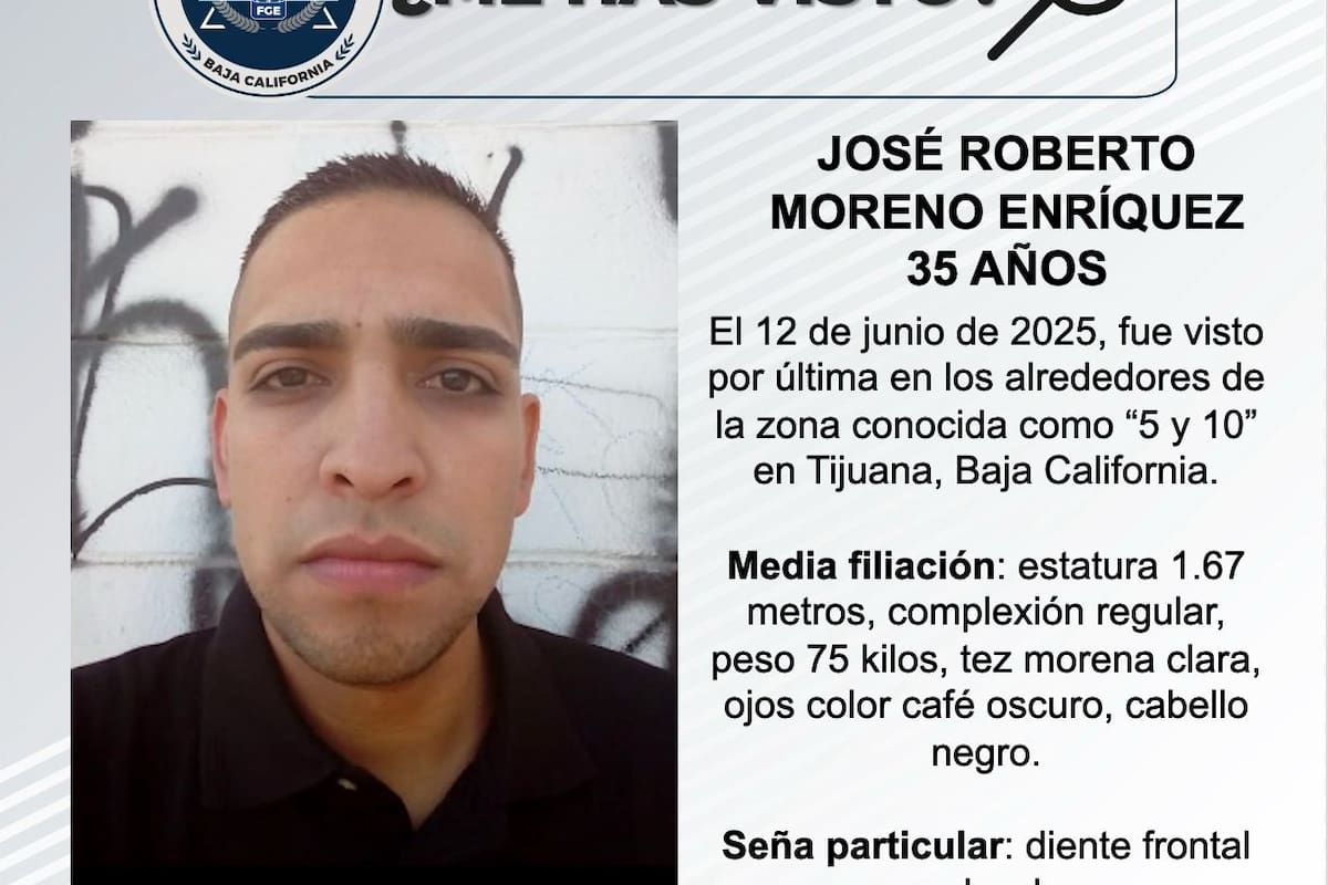 Se busca a José Roberto Moreno Enríquez de 35 años