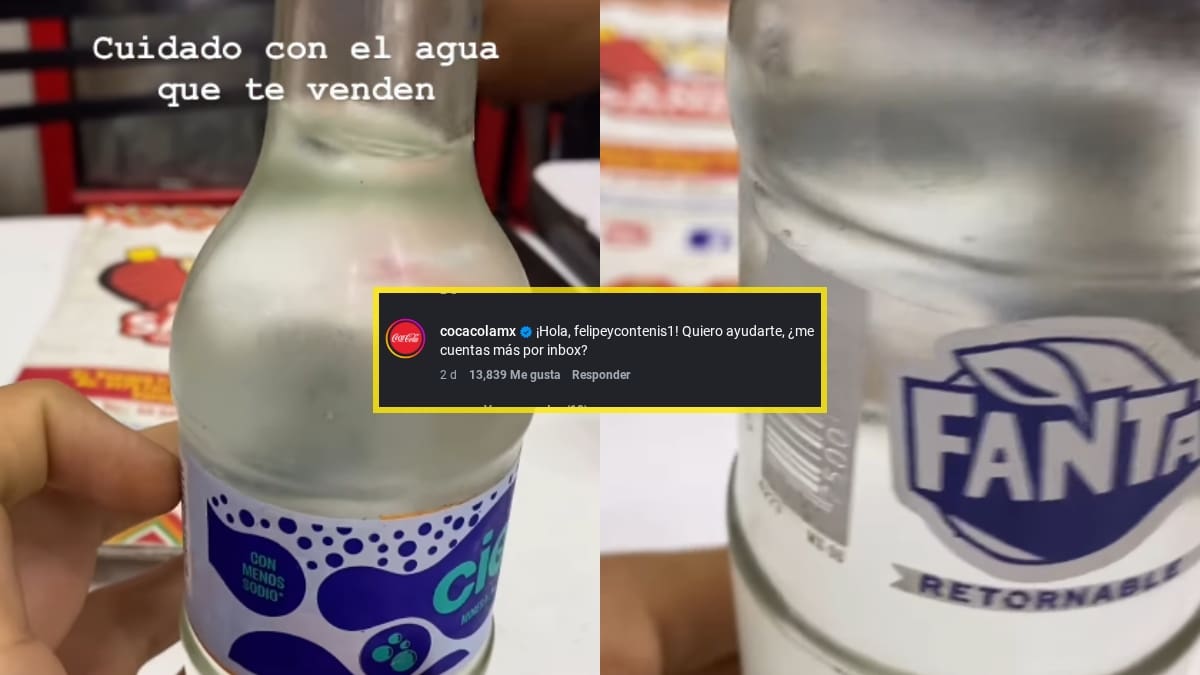 “Coca-Cola se puso en contacto con él”: joven descubre que el agua de su botella Ciel de vidrio no era agua, sino un envase de Fanta reutilizado