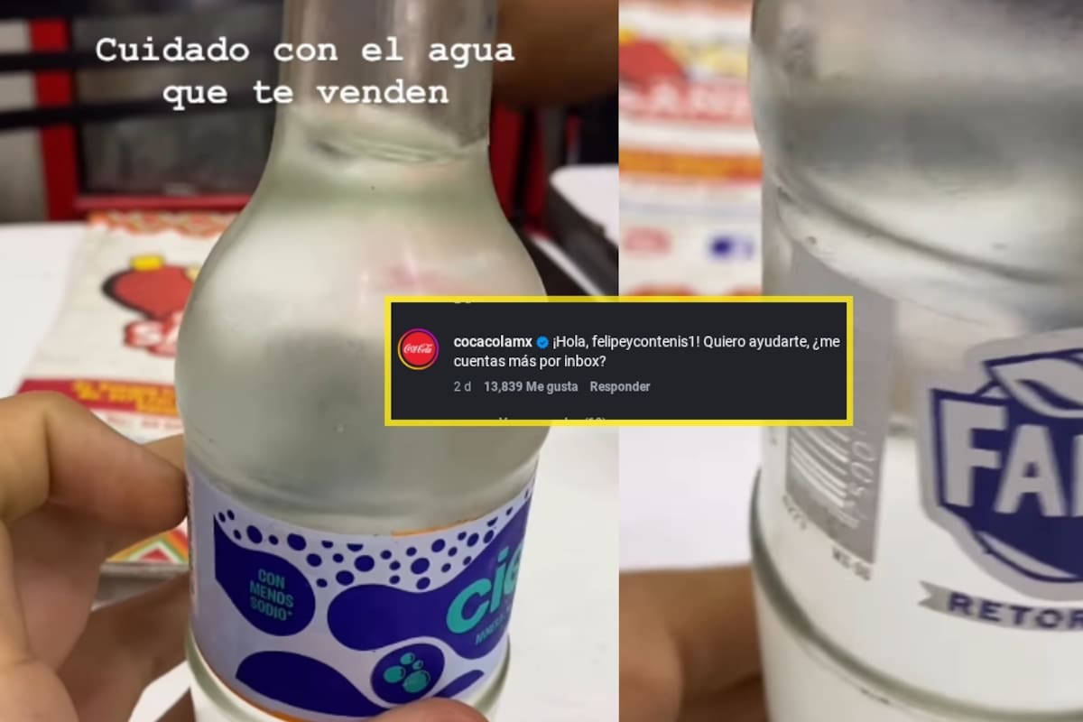 “Coca-Cola se puso en contacto con él”: joven descubre que el agua de su botella Ciel de vidrio no era agua, sino un envase de Fanta reutilizado