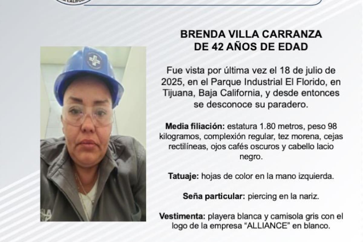 Se busca a Brenda Villa Carranza de 42 años