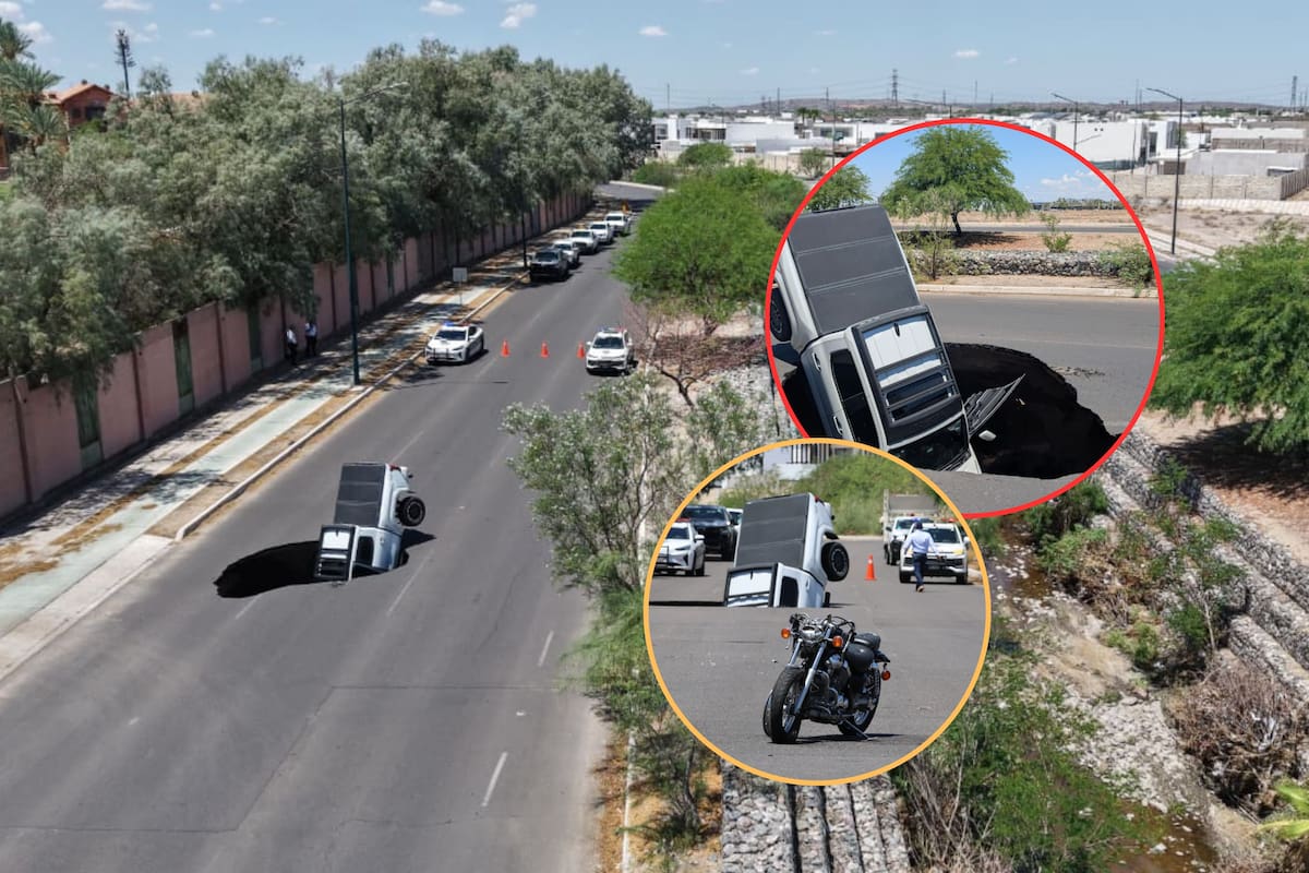 “Desesperación por salir”: conductor cuenta cómo cayó con su camioneta en un socavón al intentar ayudar a motociclista en Hermosillo