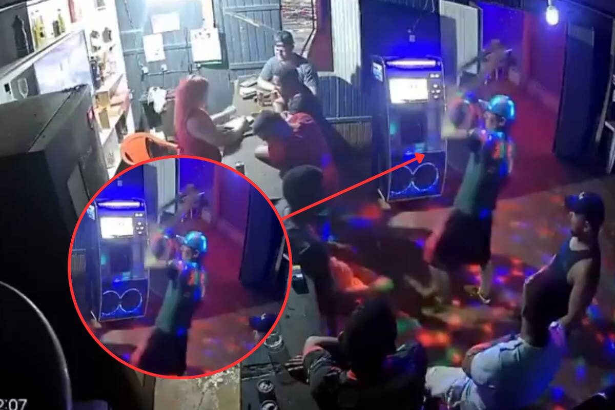 Brutal agresión en bar de Brasil: cliente ataca a empleada con un banco de madera