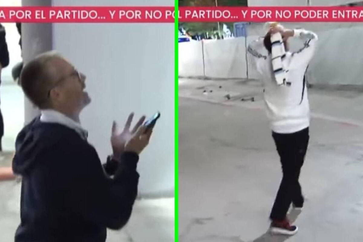 Se salieron del estadio porque Real Madrid iba perdiendo; cuando el equipo remontó ya no los dejaron entrar
