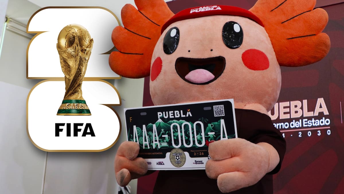 ¿Cómo son y cuánto cuestan las nuevas placas alusivas al Mundial 2026 que lanzará el Gobierno de Puebla?