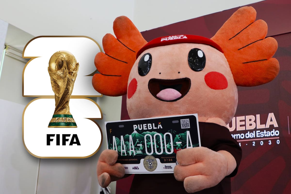 ¿Cómo son y cuánto cuestan las nuevas placas alusivas al Mundial 2026 que lanzará el Gobierno de Puebla?