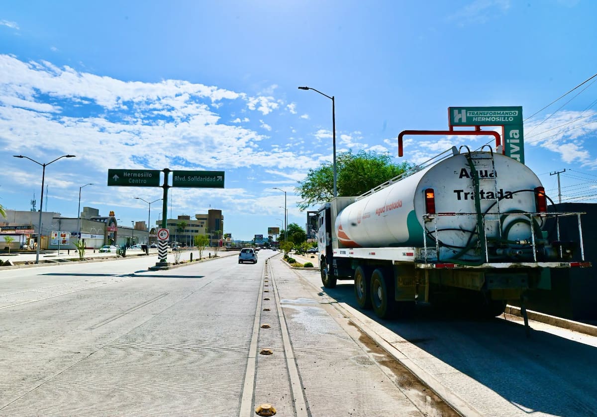 La obra impulsada por el alcalde Antonio Astiazarán incorpora tecnología hidráulica para transformar el agua pluvial en un recurso útil para Hermosillo. FOTO: ESPECIAL