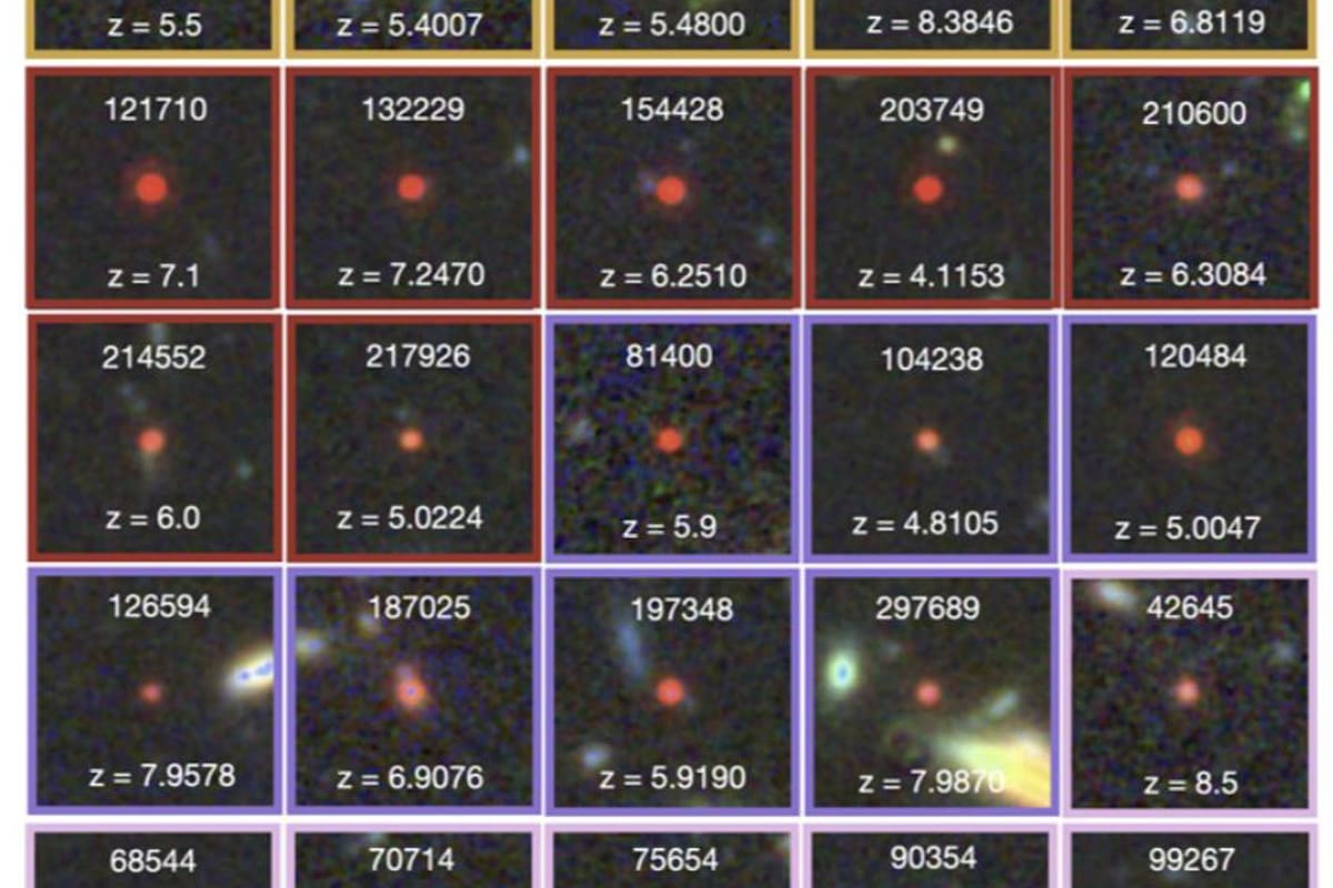 “Puntitos rojos” observados por telescopio James Webb son galaxias primitivas llenas de polvo