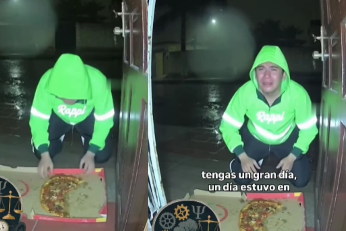Repartidor de Rappi tira la comida de los clientes frente a su puerta, pero su reacción termina conmoviendo